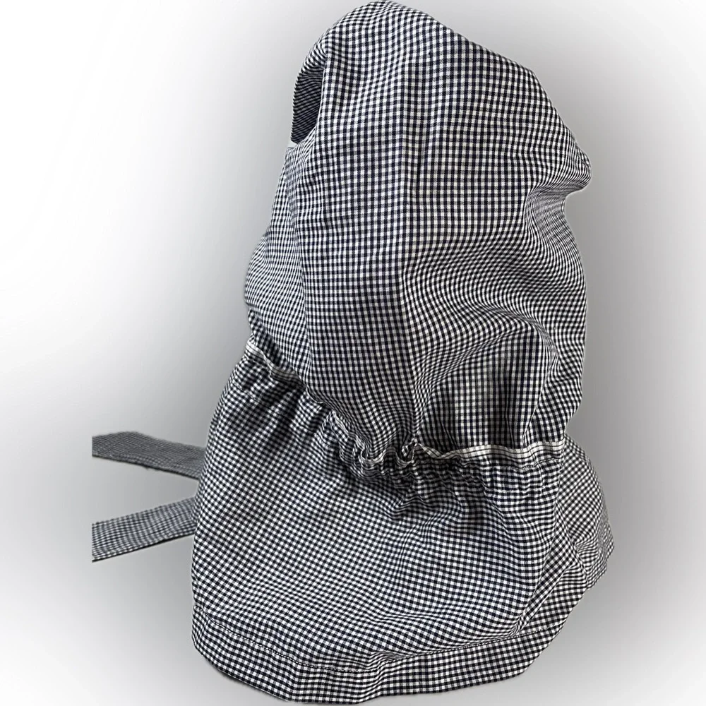Vintage / Handmade BLUE/WHITE
CHECK Prairie SUNBONNET Pioneer
COSTUME Sun Hat - Picture 6 of 10